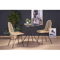 FONDI asztal, kerek, szín: fekete