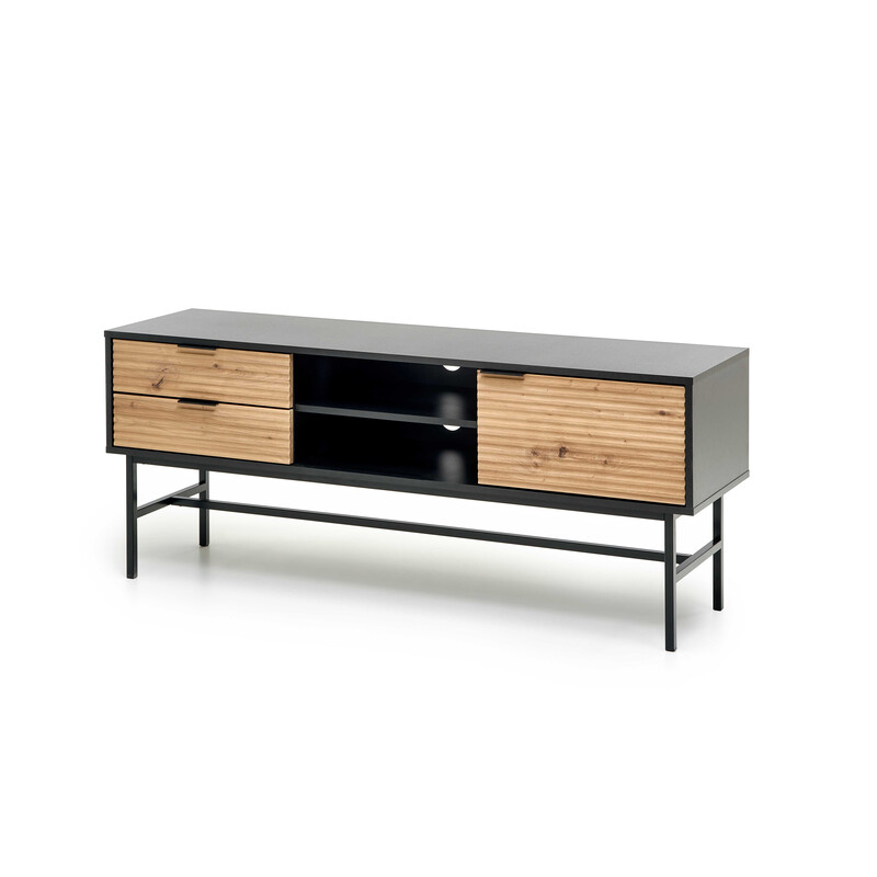 MURANO RTV-1 TV szekrény, szín: artisan tölgy/fekete