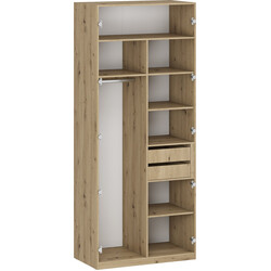 FLEX K5 korpusz - moduláris gardrób, szín: artisan tölgy